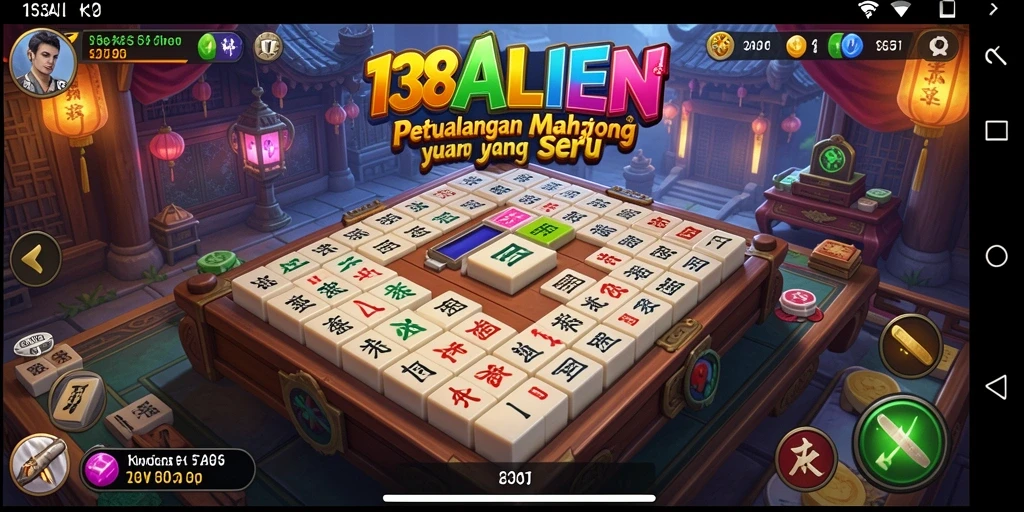 Tangkapan layar <strong>138ALIEN</strong> menunjukkan gameplay Mahjong yang menarik.