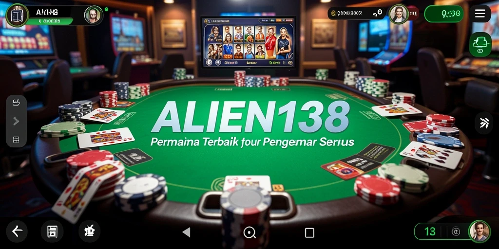 Tampilan gameplay Poker yang menawan dan interaktif di ALIEN138.