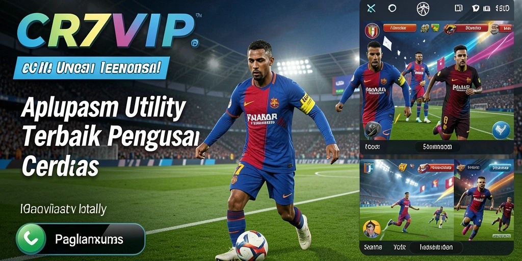 Screenshot utama menampilkan antarmuka aplikasi CR7VIP yang intuitif.
