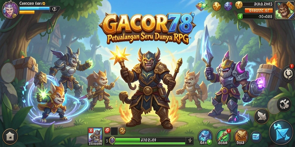 Tampilan seru dari gameplay RPG GACOR78 yang menantang.