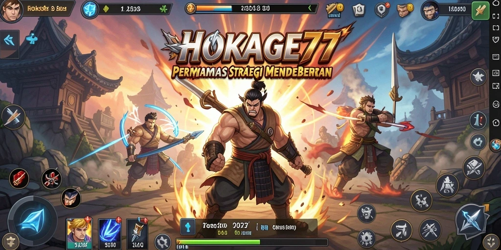 Tangkapan layar HOKAGE77 menampilkan aksi strategi yang mendebarkan.