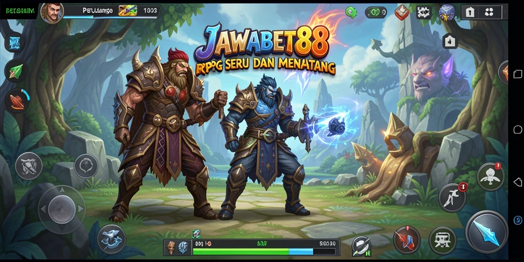 Tampilan gameplay JAWABET88 yang menakjubkan dalam petualangan RPG.