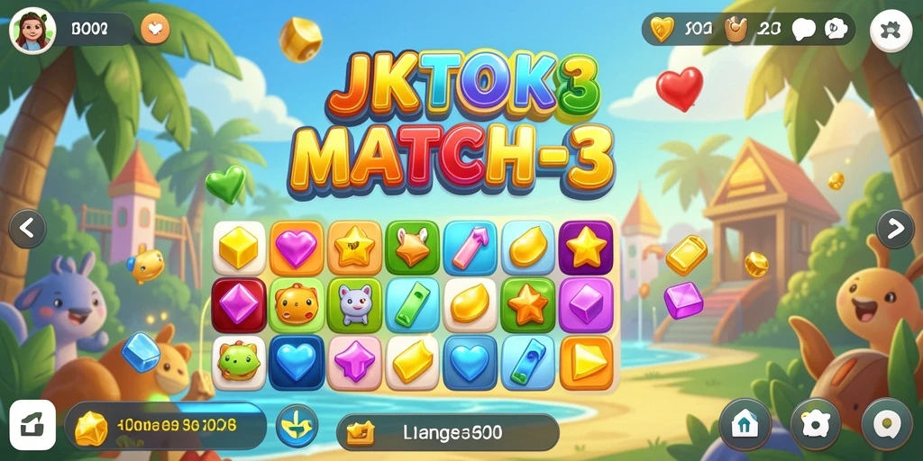 Tampilan gameplay seru dalam JKTOK dengan grafis cerah.