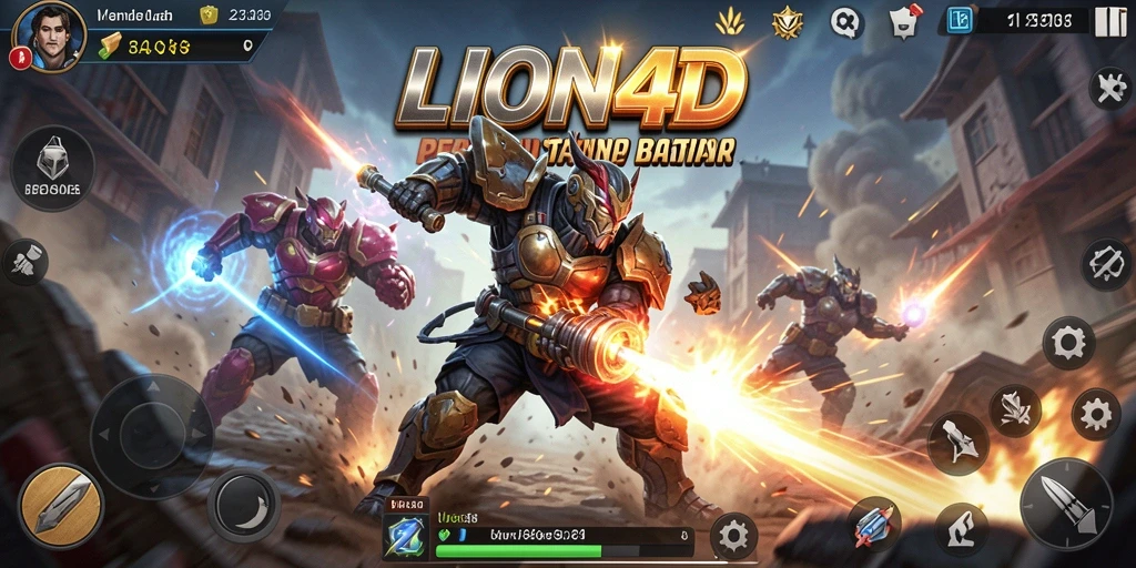 Screenshot gameplay LION4D yang menunjukkan aksi mendebarkan di medan pertempuran.