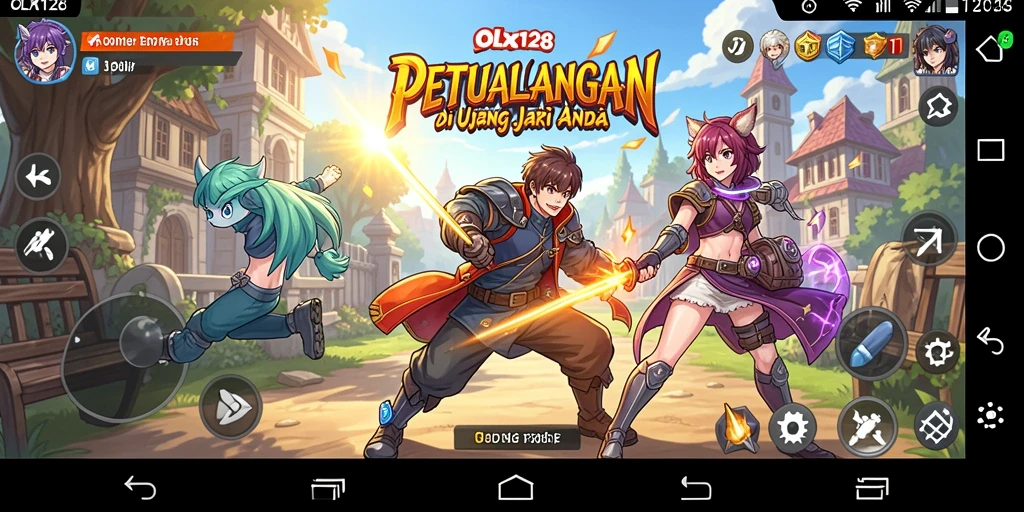 Tampilan gameplay menakjubkan dari OLX128 dengan karakternya.