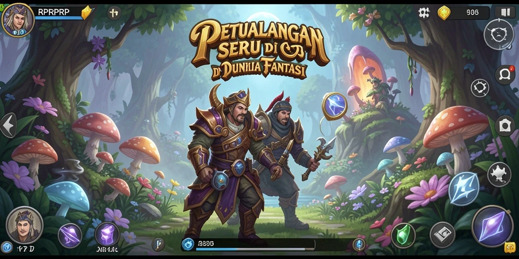 Screenshot gameplay RPRPRP yang menampilkan petualangan mendebarkan.