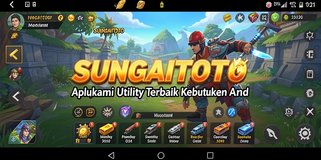 Tampilan utama SUNGAITOTO dengan fitur-fitur Utility yang memudahkan.