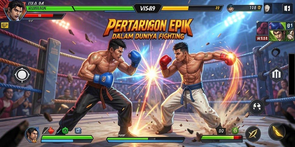 Screenshot menampilkan pertarungan mendebarkan di VISA89.